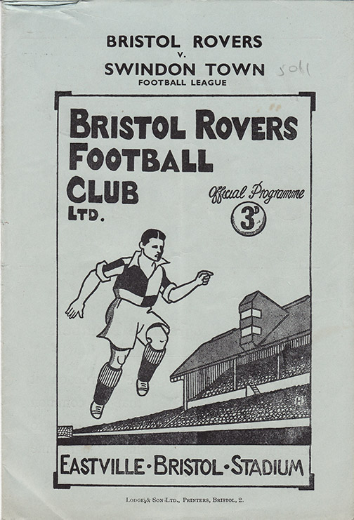 <b>Saturday, August 19, 1950</b><br />vs. Bristol Rovers (Away)